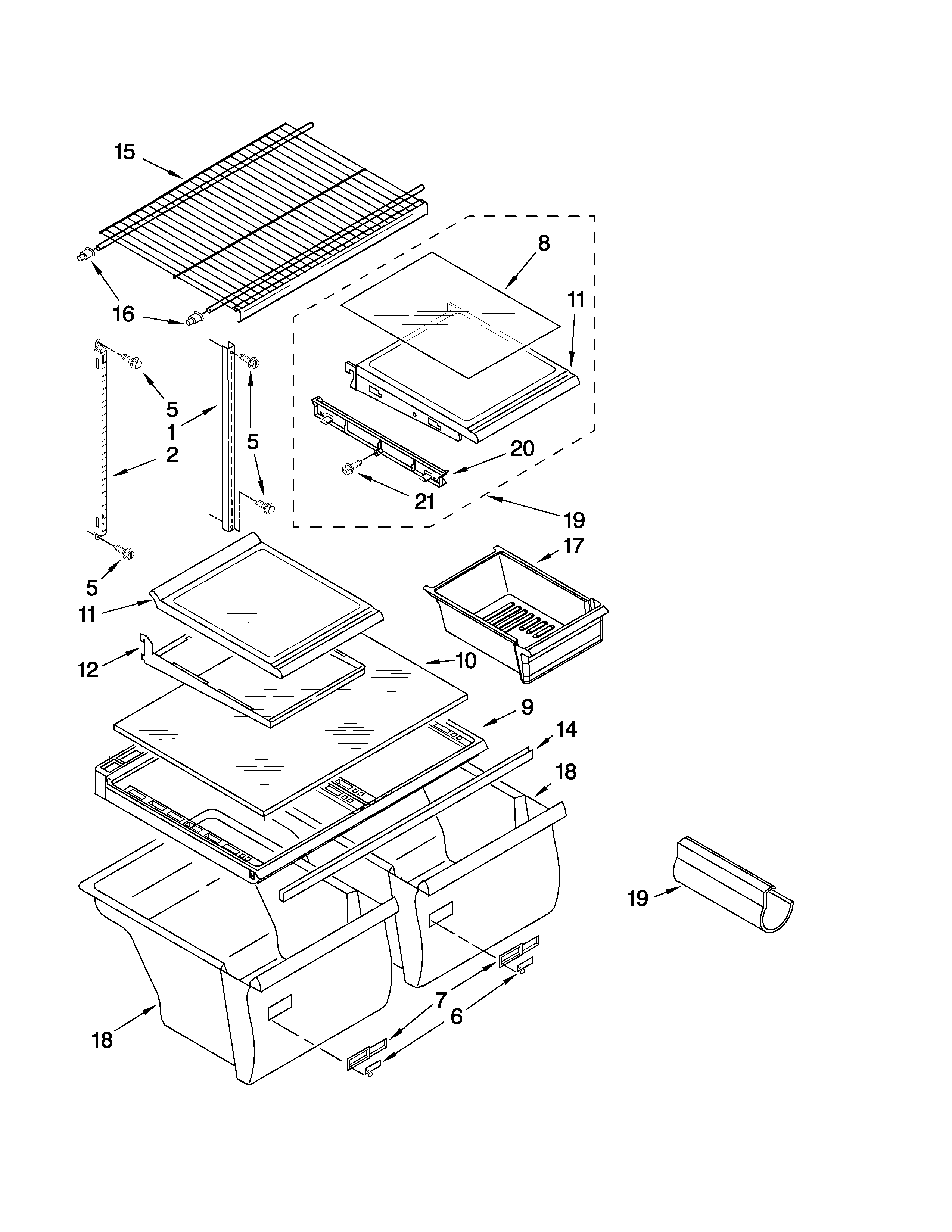 Shelf parts