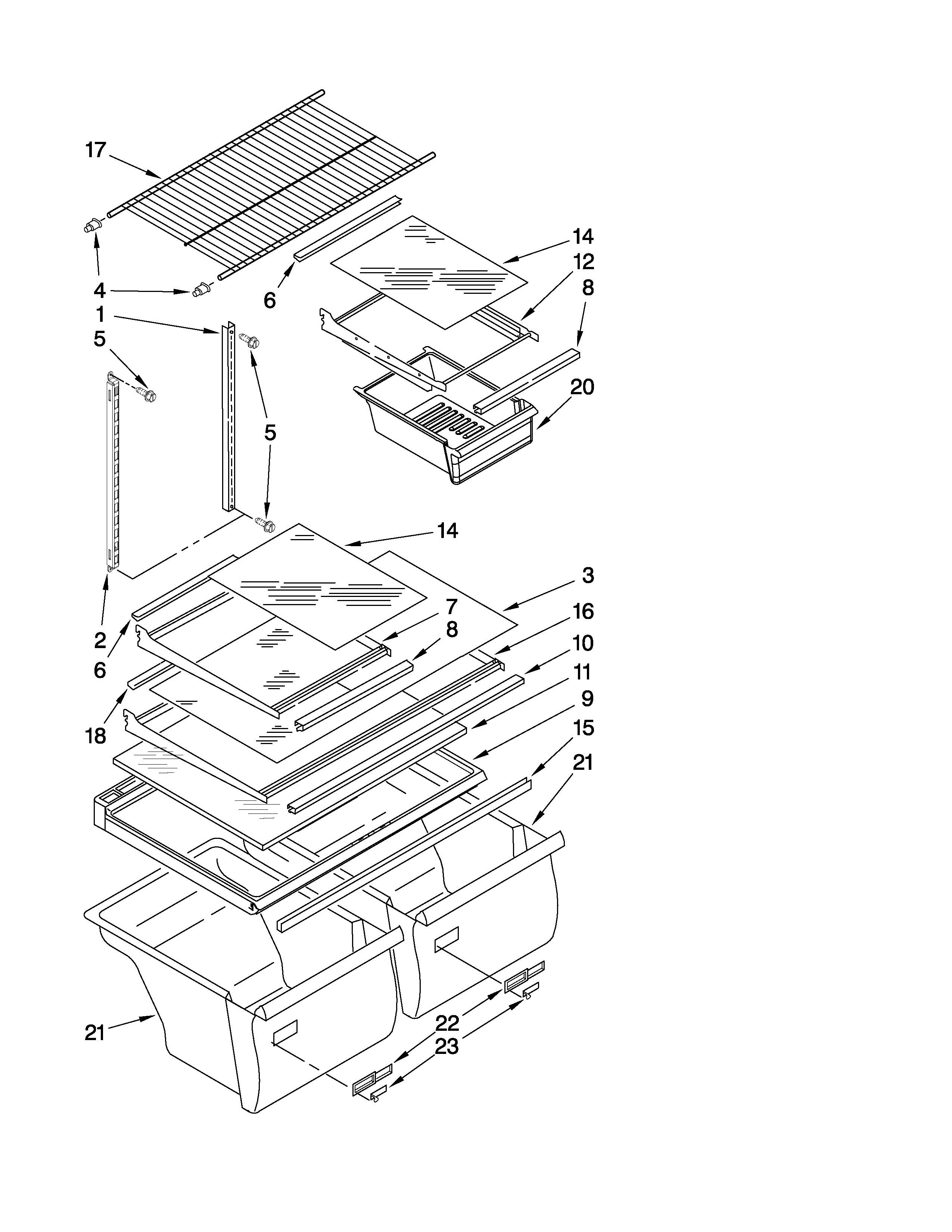 Shelf parts