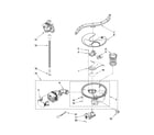 KitchenAid KUDE45CVBL1 pump, washarm and motor parts diagram