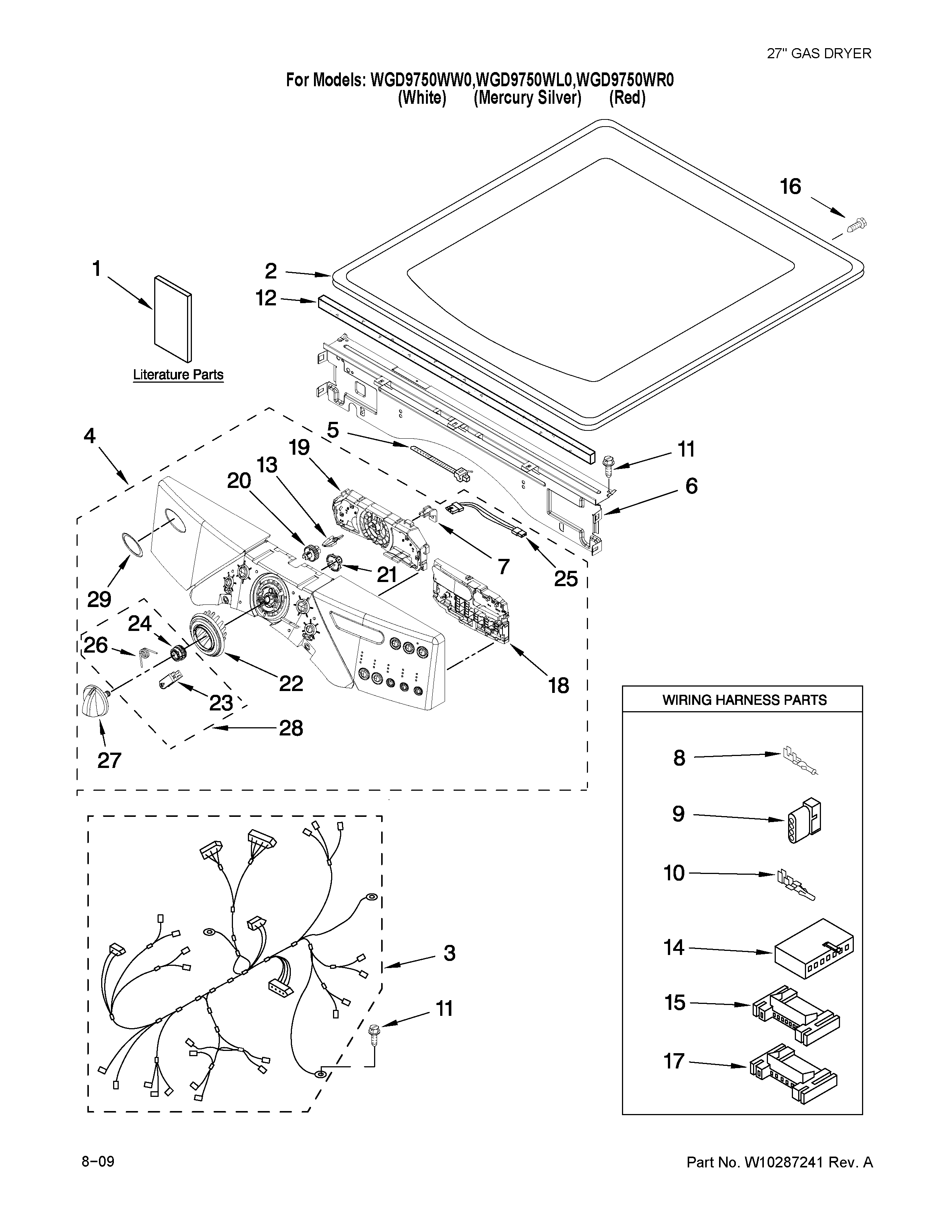 Top and console parts
