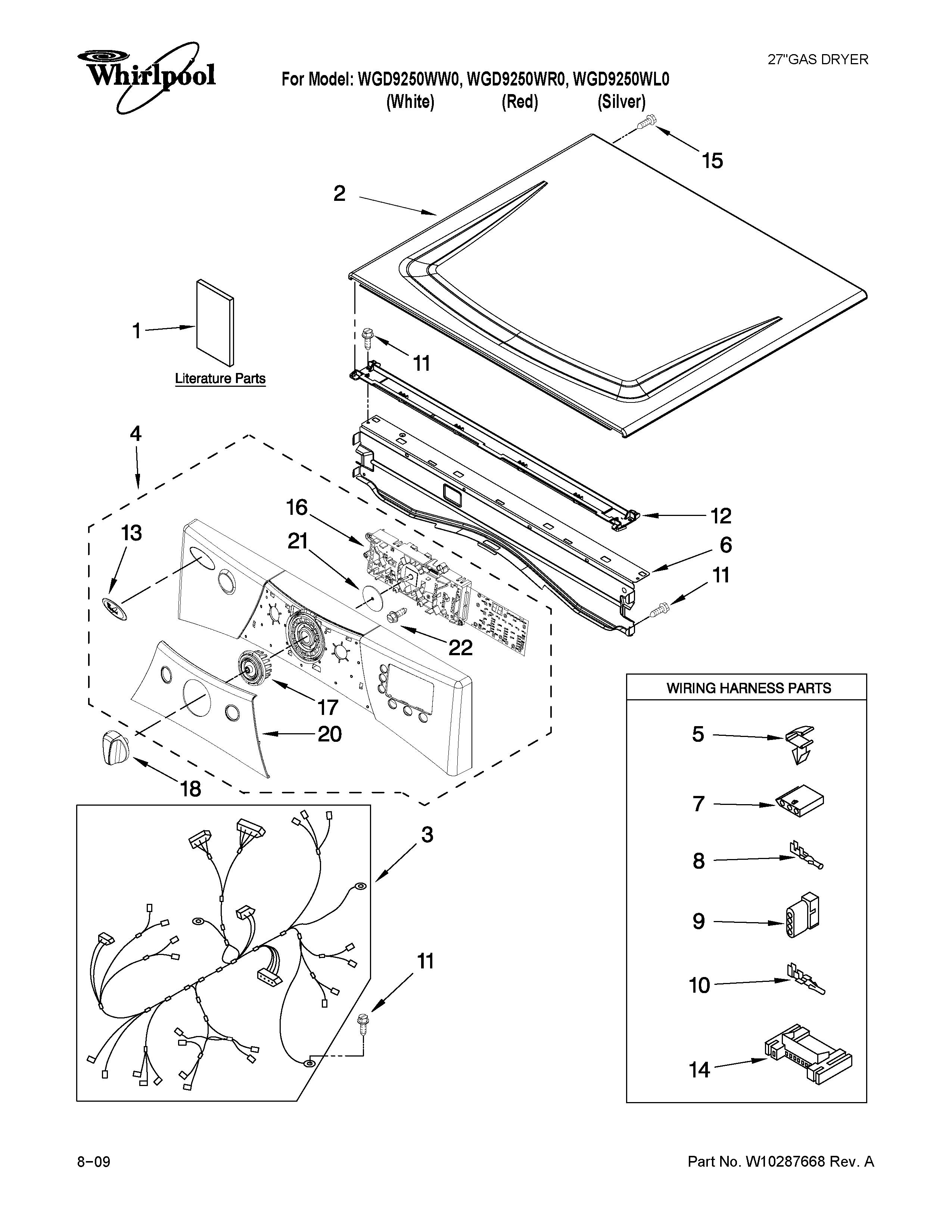 TOP AND CONSOLE PARTS