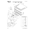 Whirlpool WGD9250WR0 top and console parts diagram