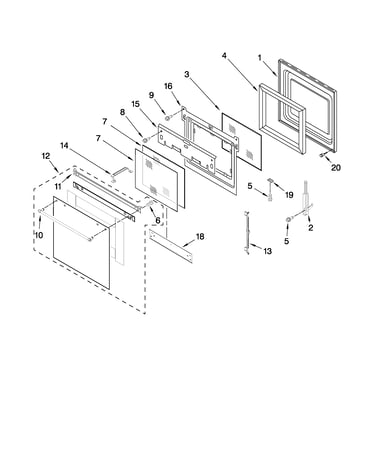 Oven door parts