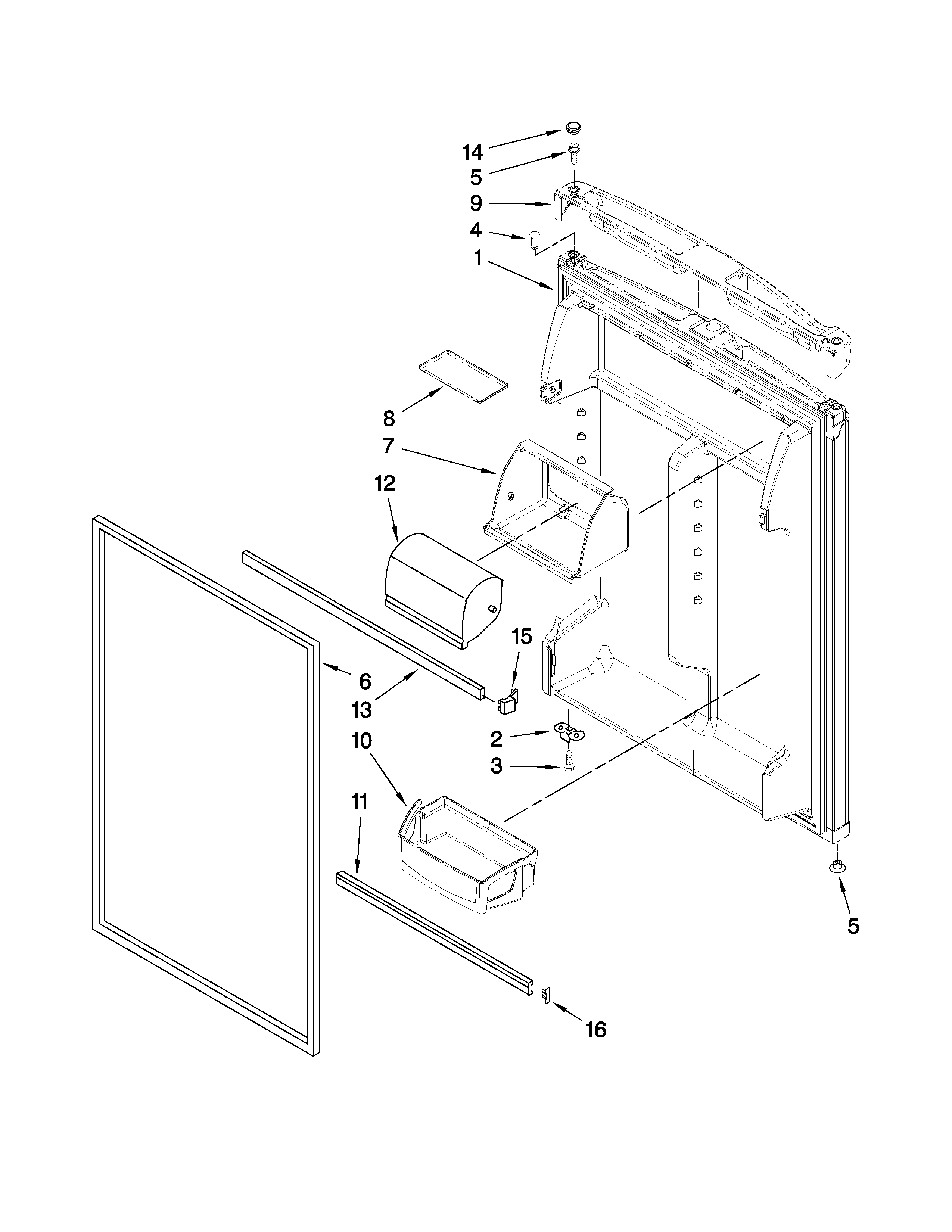 Refrigerator door parts