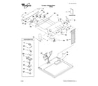 Whirlpool 7MWG66725WW1 top and console parts diagram
