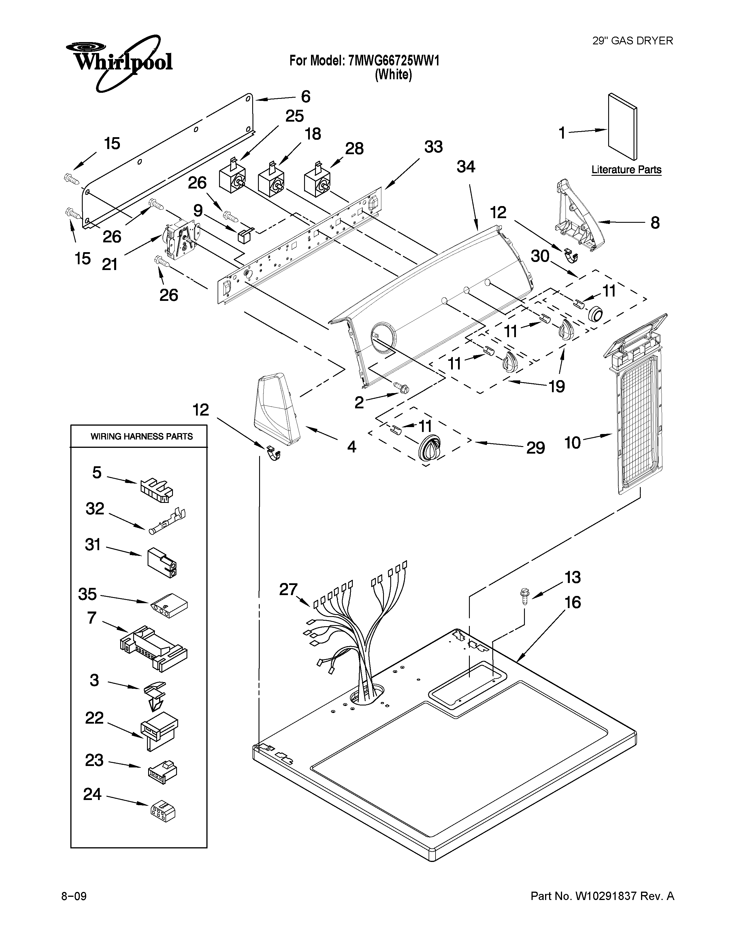 Top and console parts