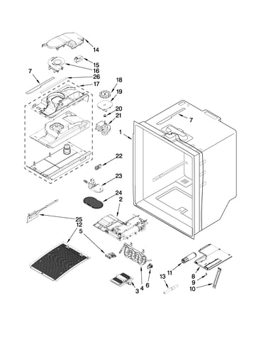Refrigerator liner parts