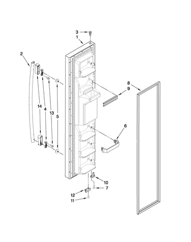 Freezer door parts