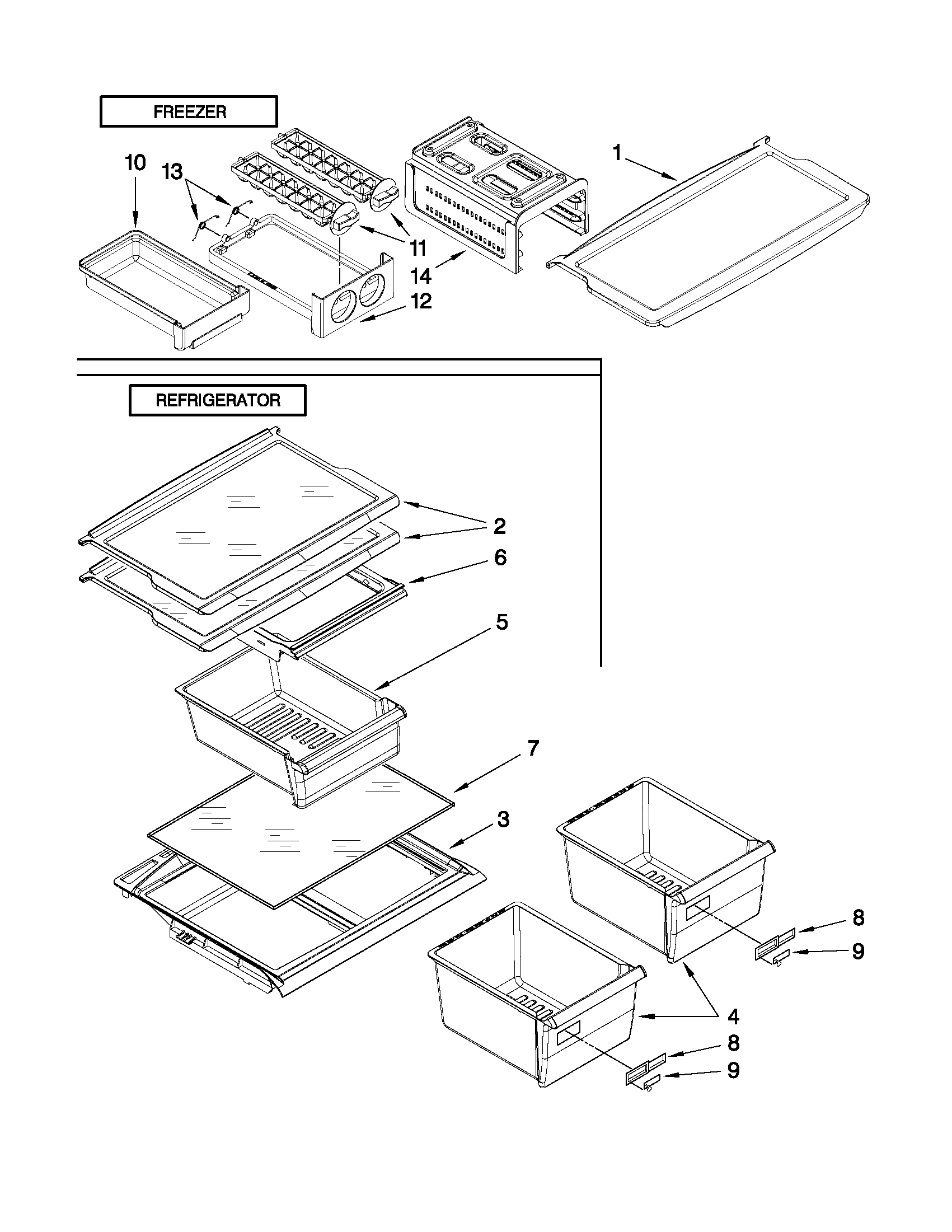 Shelf parts