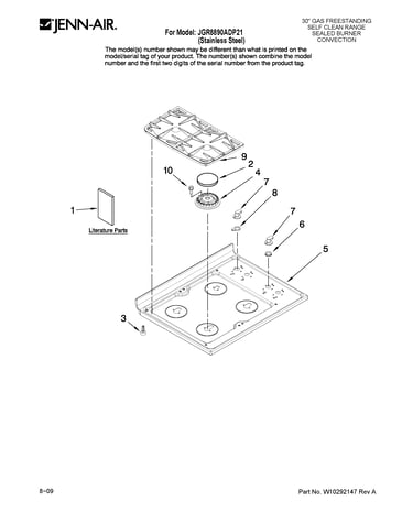 Cooktop parts
