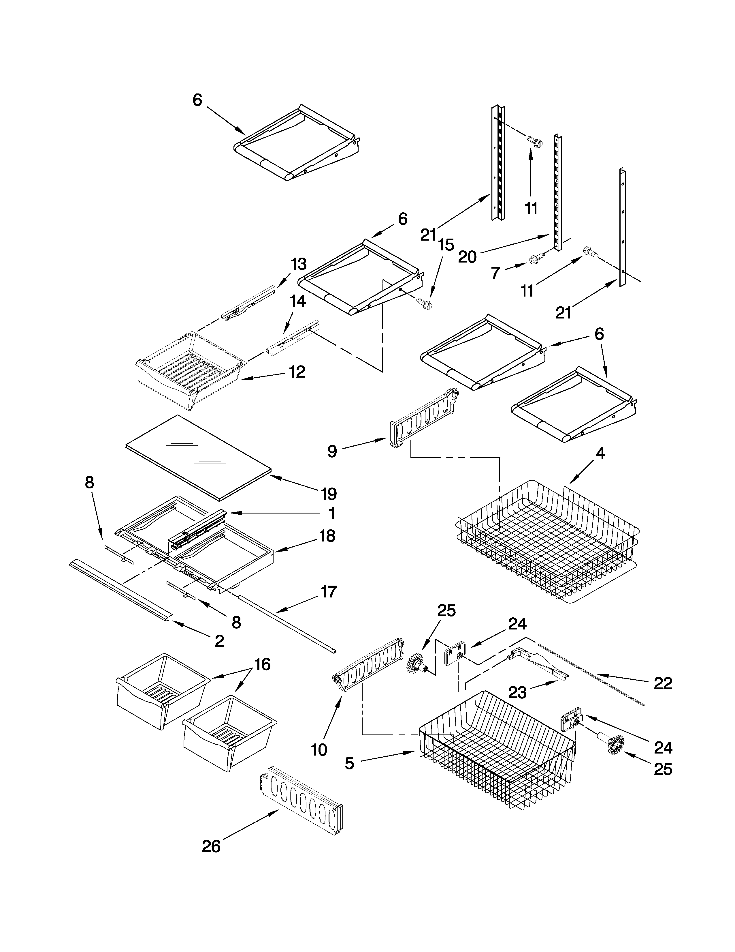 Shelf parts