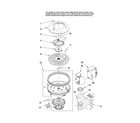 Maytag MDBM601AWS0 pump and motor parts diagram