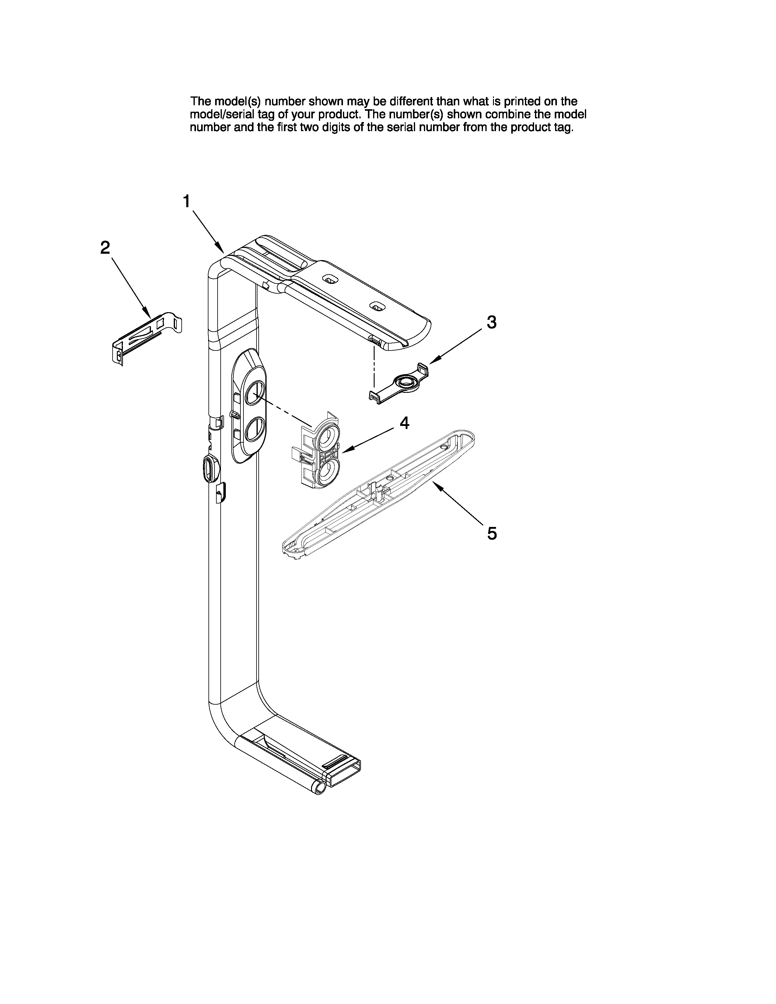 Upper wash and rinse parts