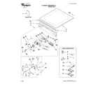 Whirlpool 7MWGD9400TU2 top and console parts diagram