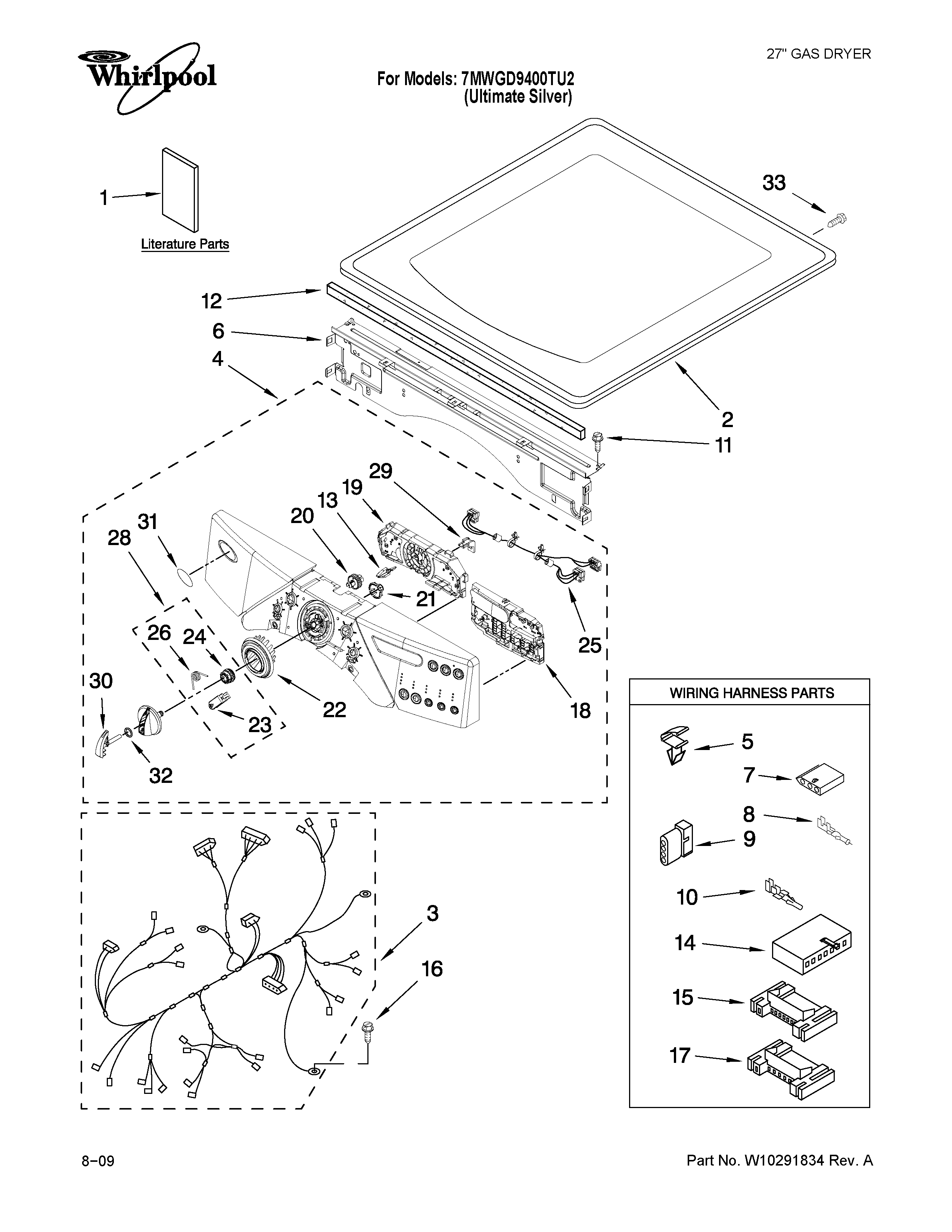 Top and console parts