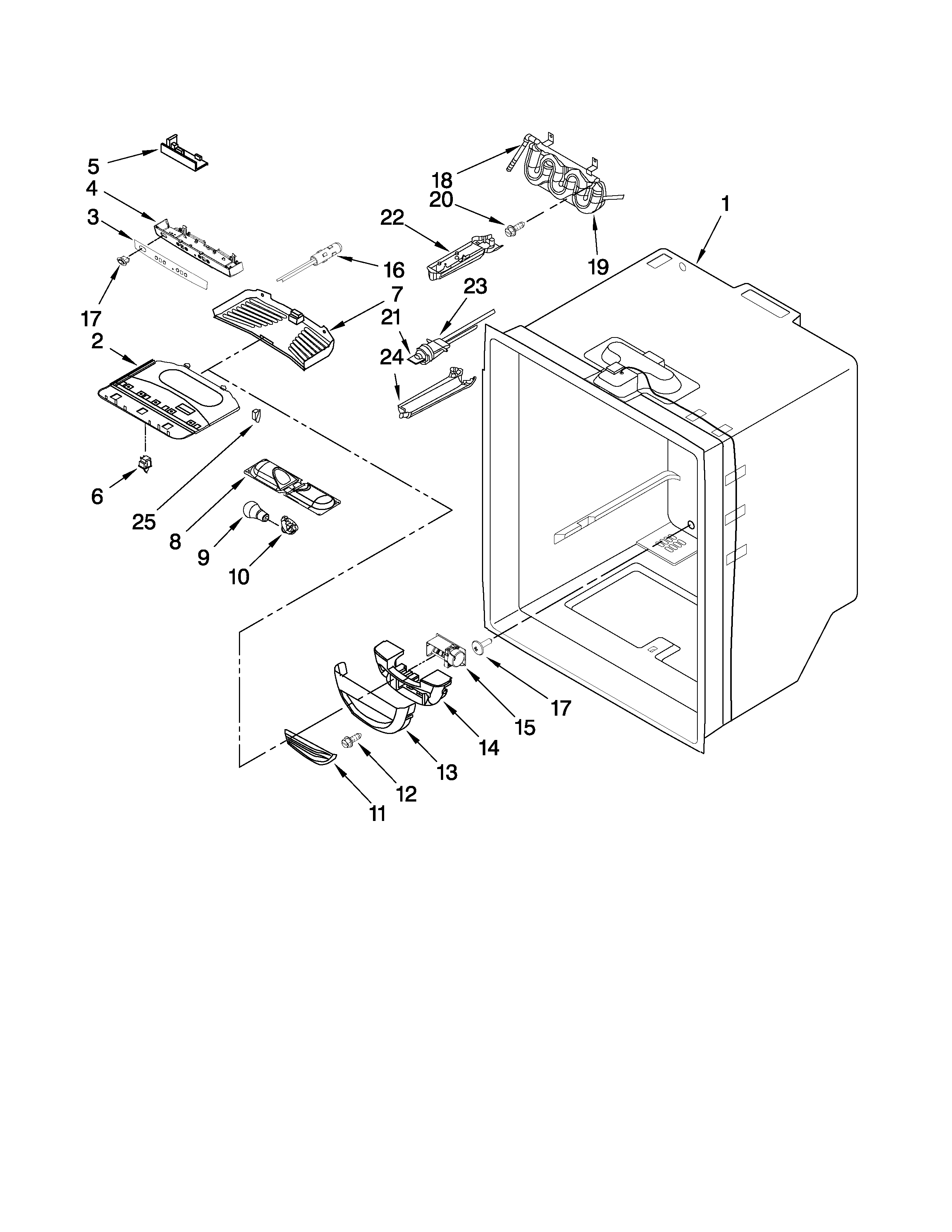 Refrigerator liner parts