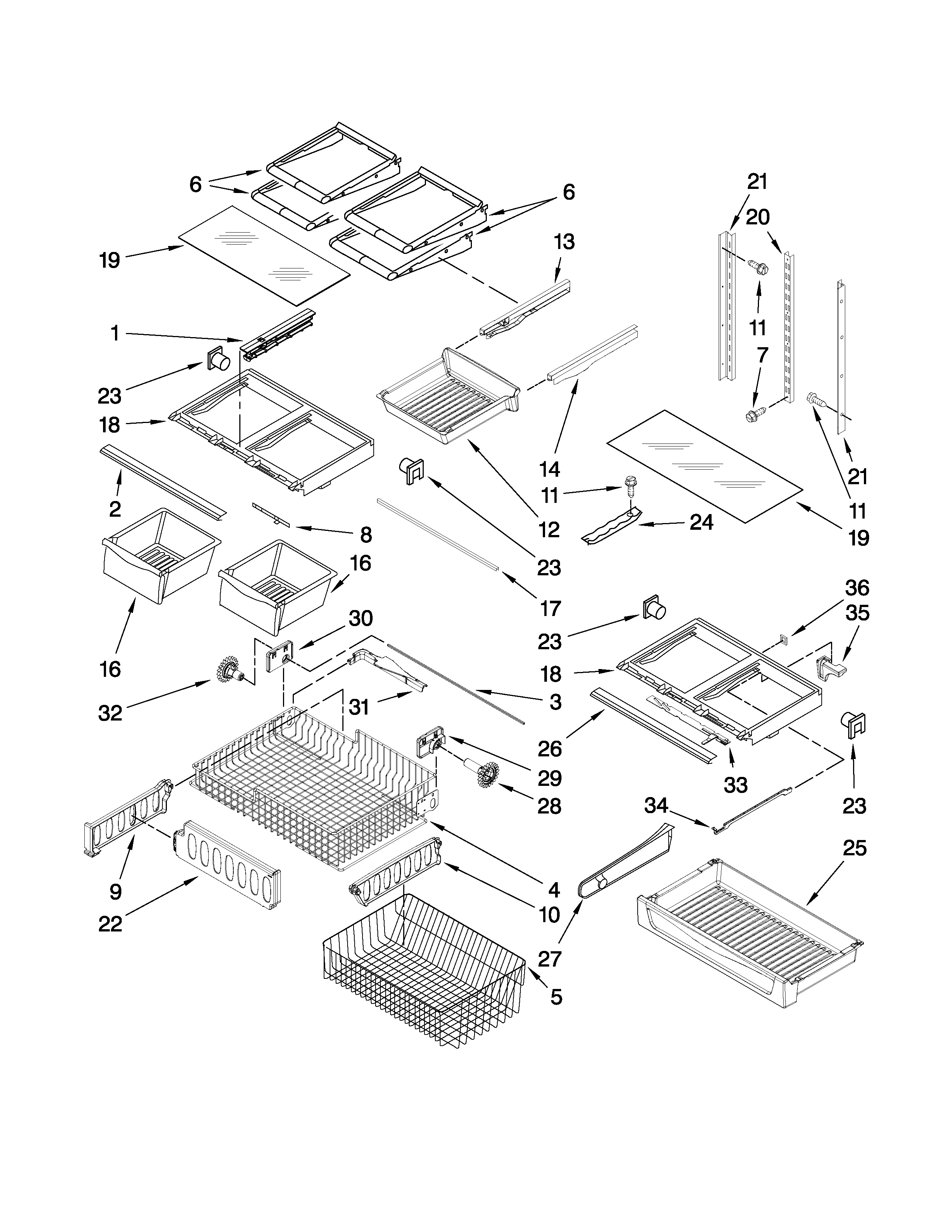 Shelf parts