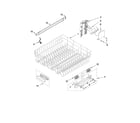 KitchenAid KUDL40CVWH2 upper rack and track parts diagram