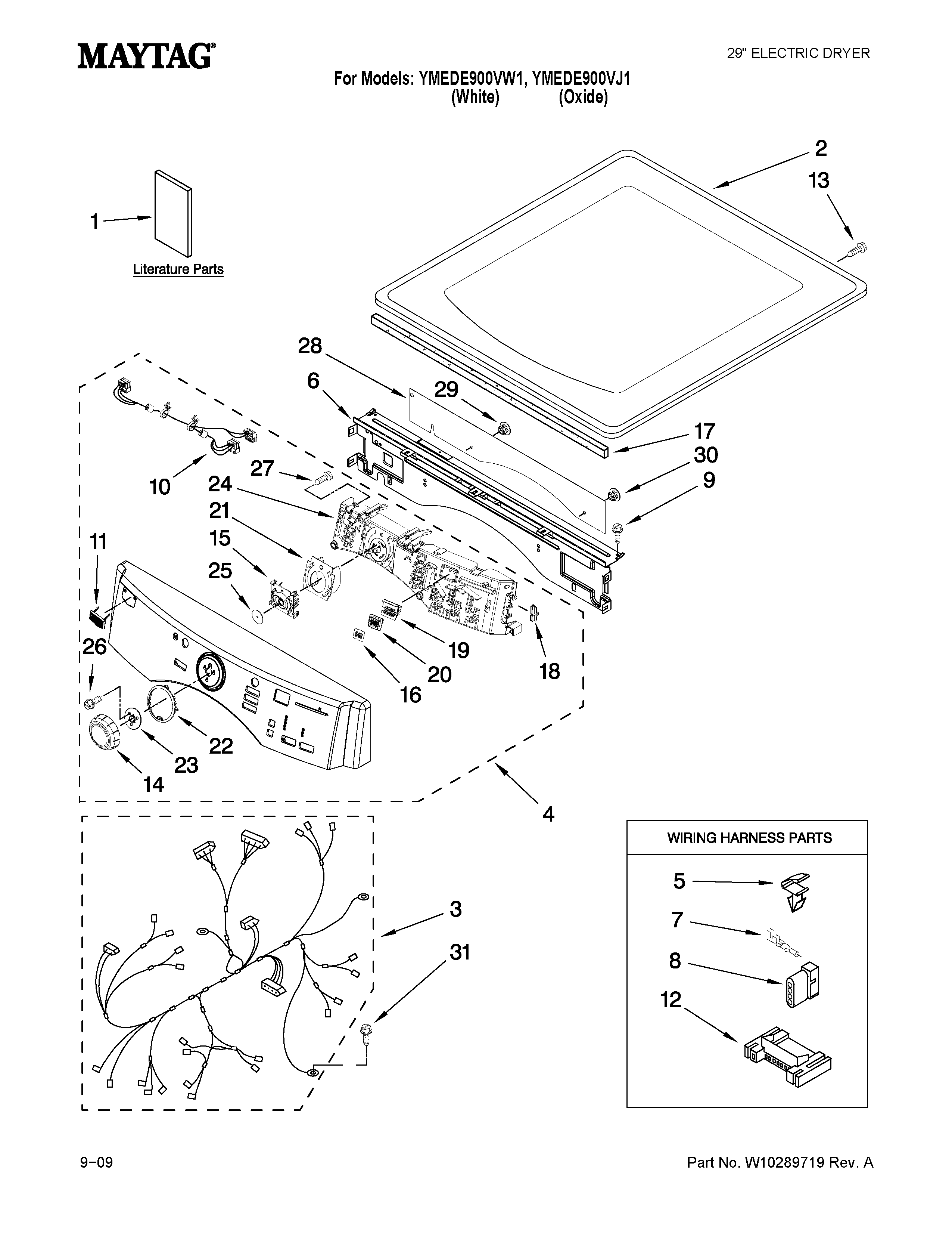 Top and console parts