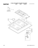 Cooktop, burner and grate parts