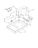 Burner box, gas valves, and switches
