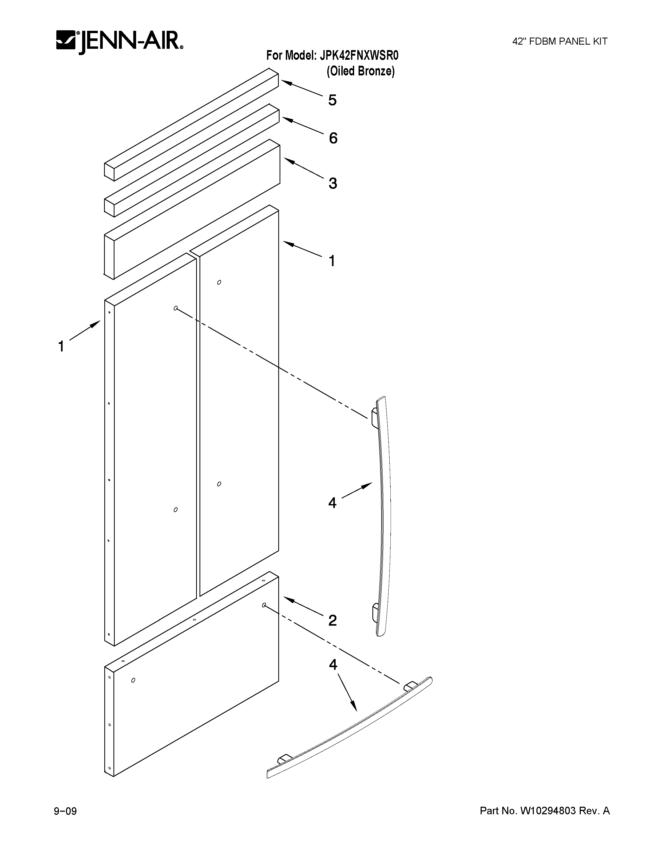 Panel kit parts