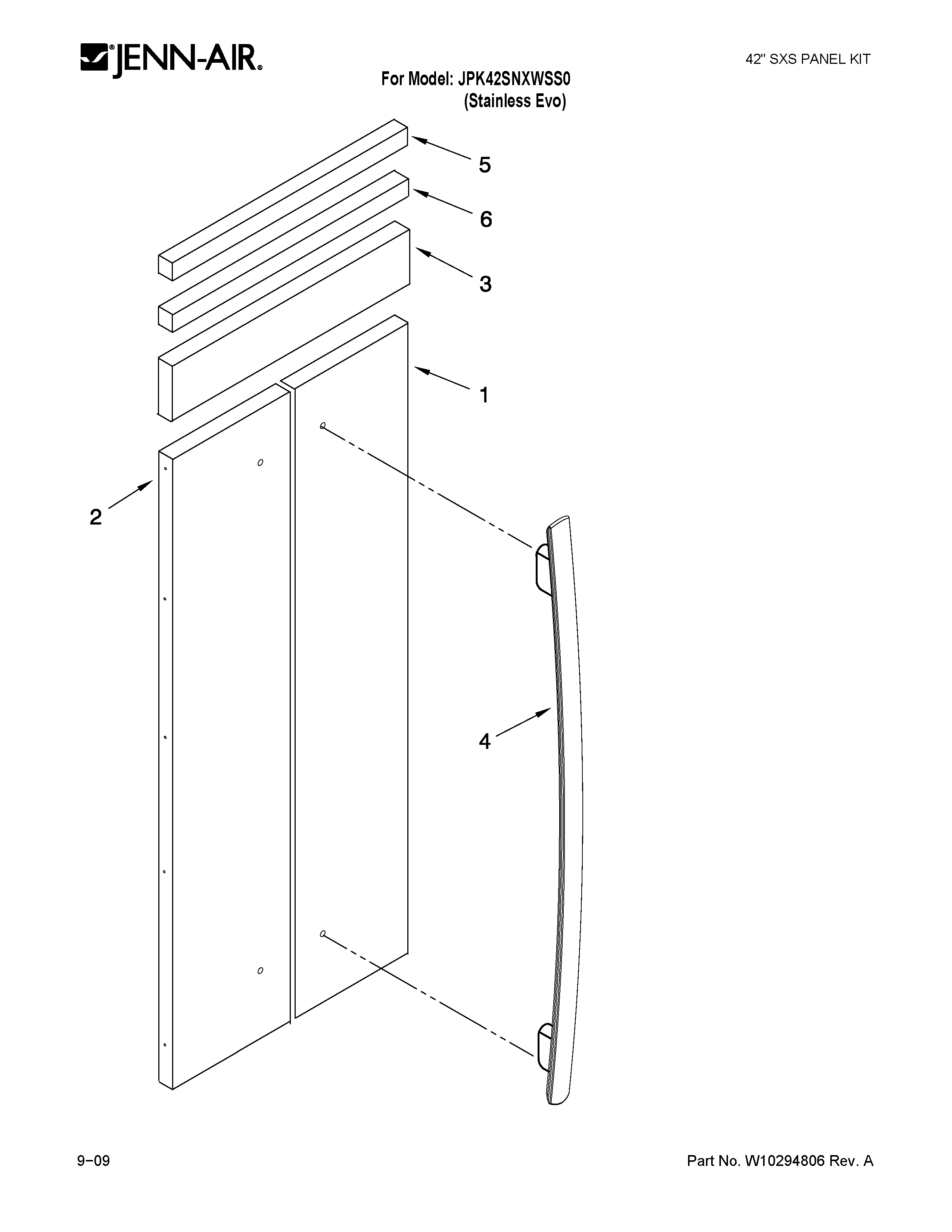 Panel kit parts