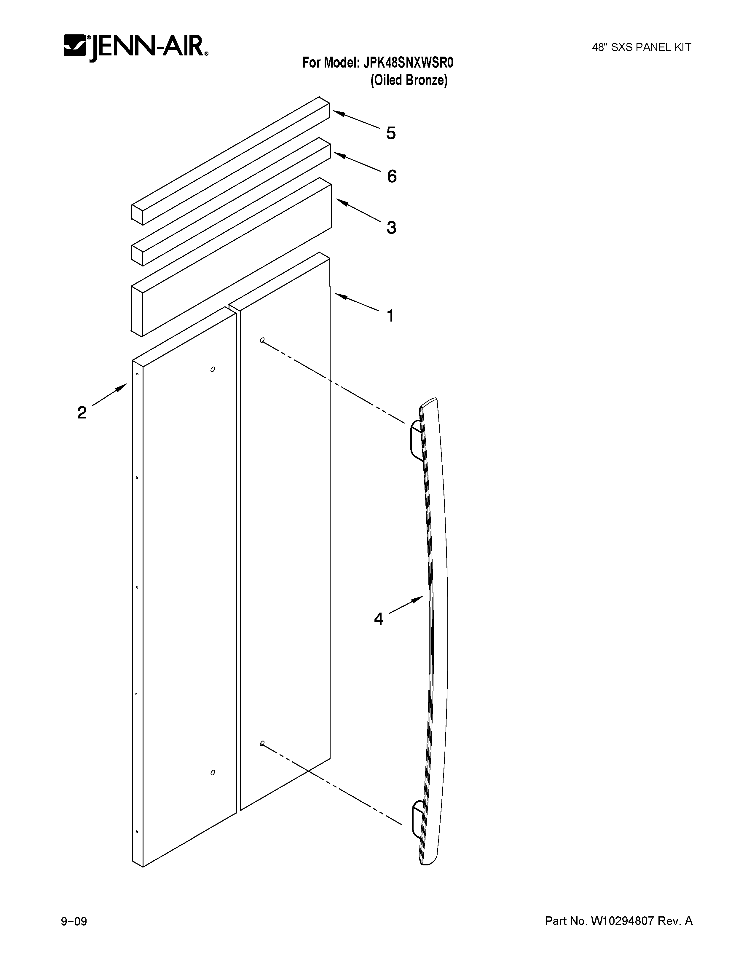 Panel kit parts