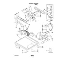 Whirlpool CEW9100WQ0 top and console parts diagram
