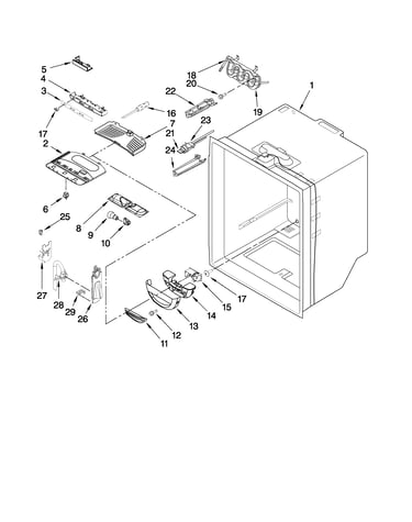 Refrigerator liner parts