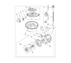 KitchenAid KUDS50FVWH2 pump and motor parts diagram