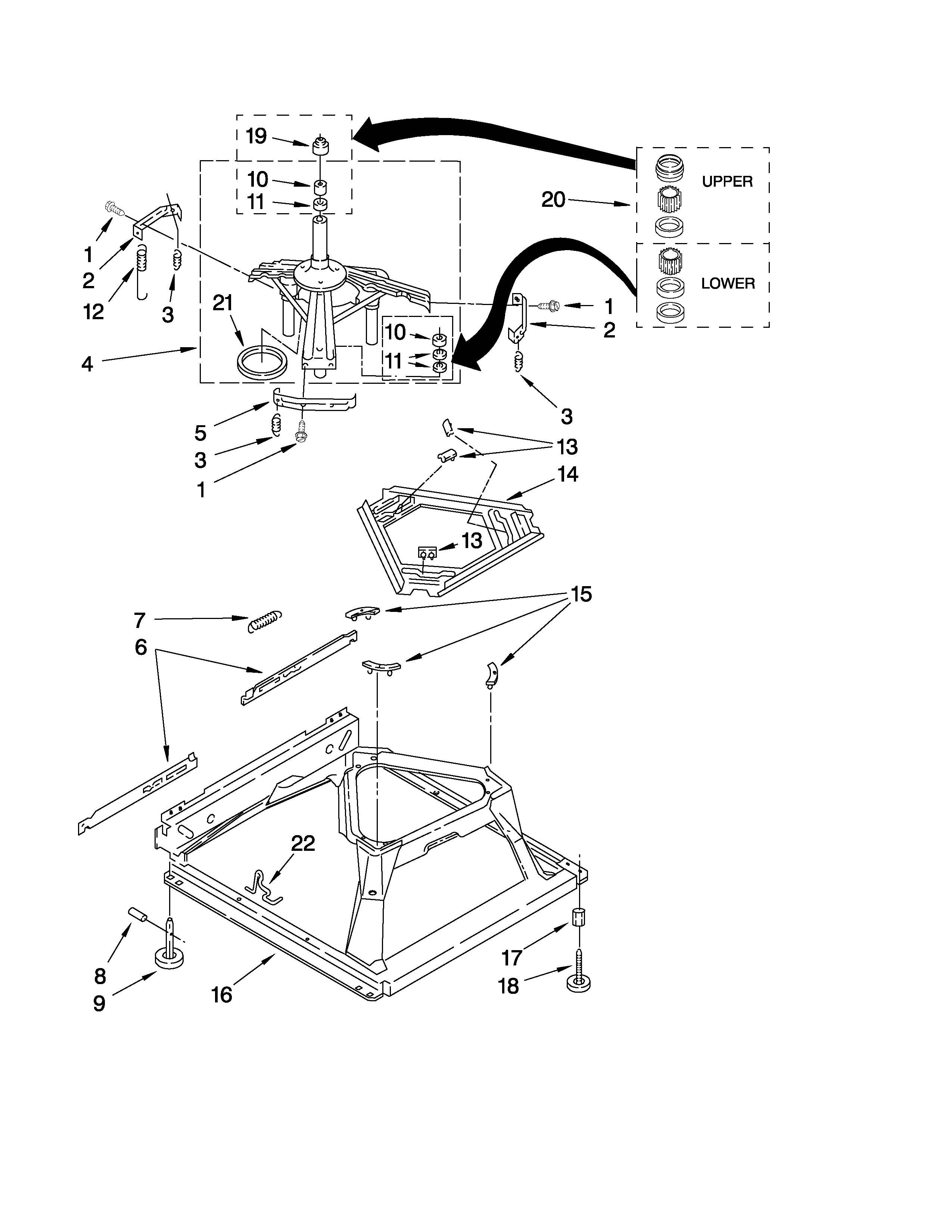 Machine base parts