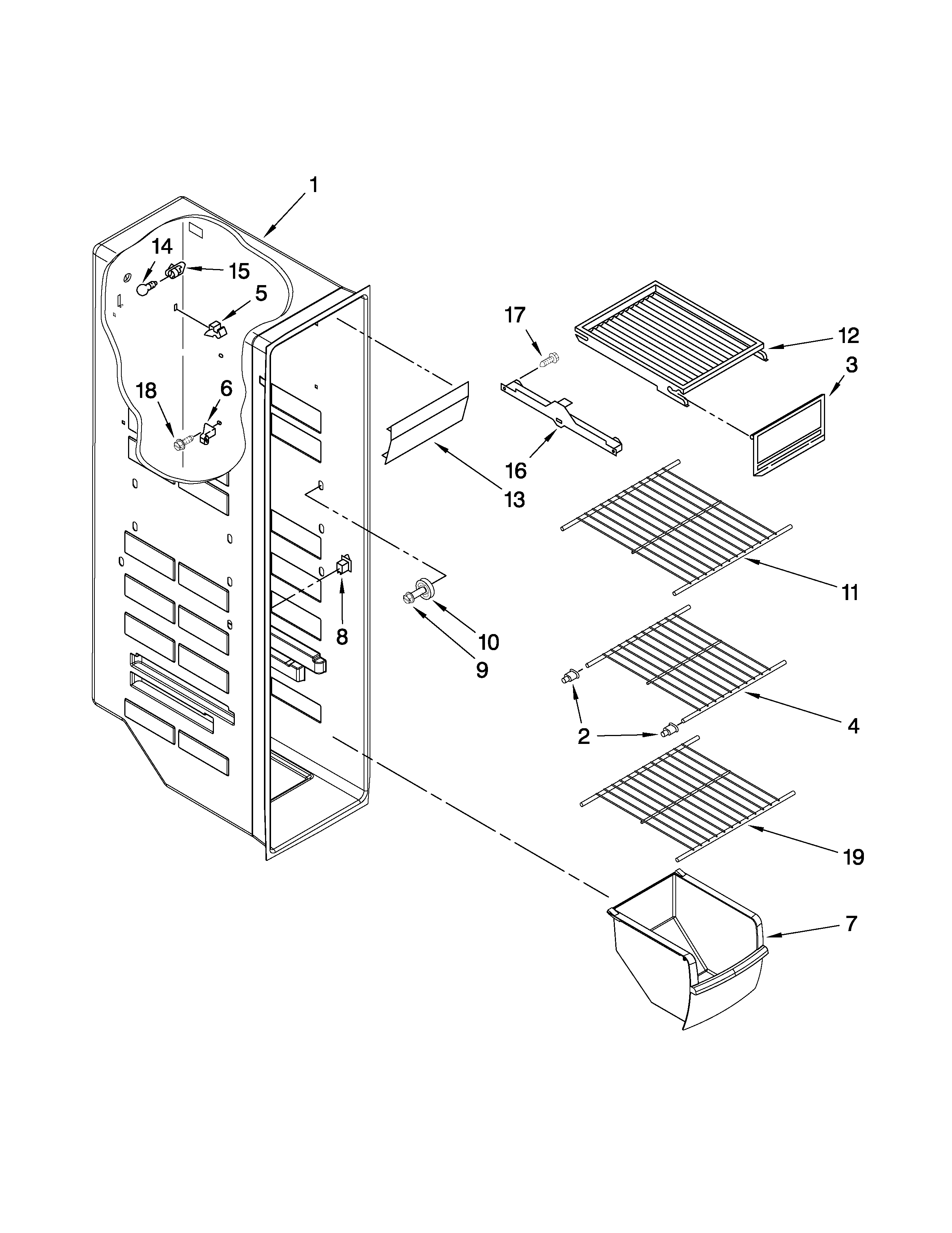 Freezer liner parts