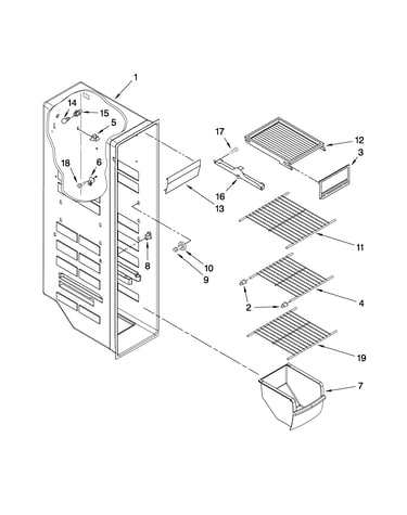 Freezer liner parts