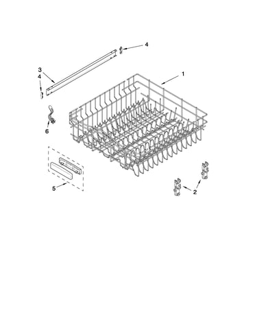 Upper rack and track parts