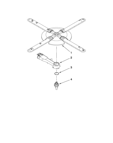 Lower washarm and strainer parts