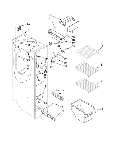 Freezer liner parts