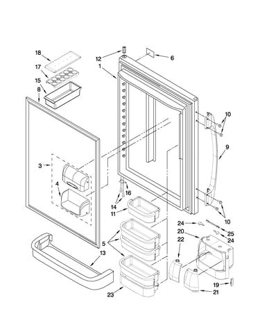 Refrigerator door parts