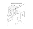Maytag MDB6701AWS3 tub and frame parts diagram