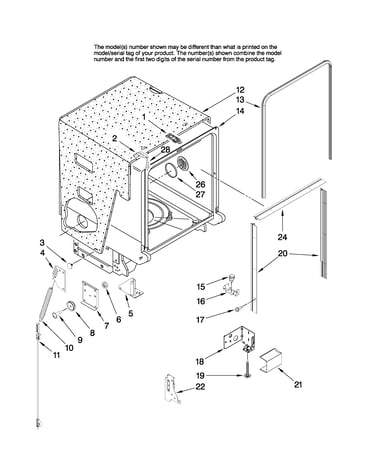 Tub and frame parts