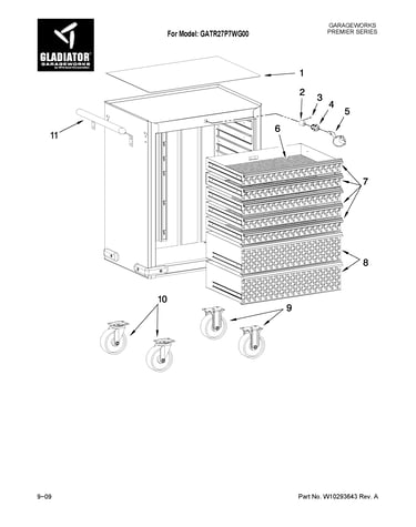 7-drawer roll-away