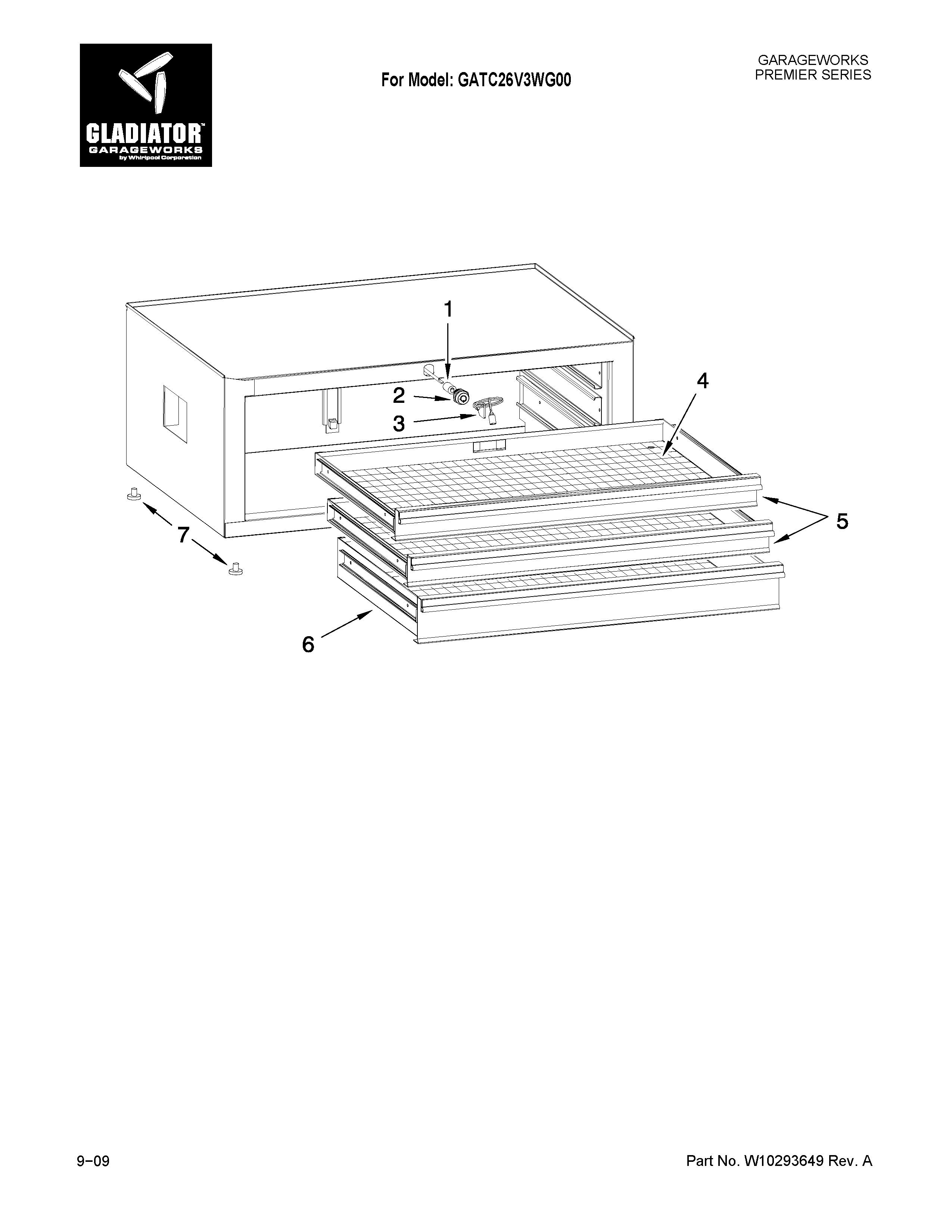 3-drawer intermediate chest