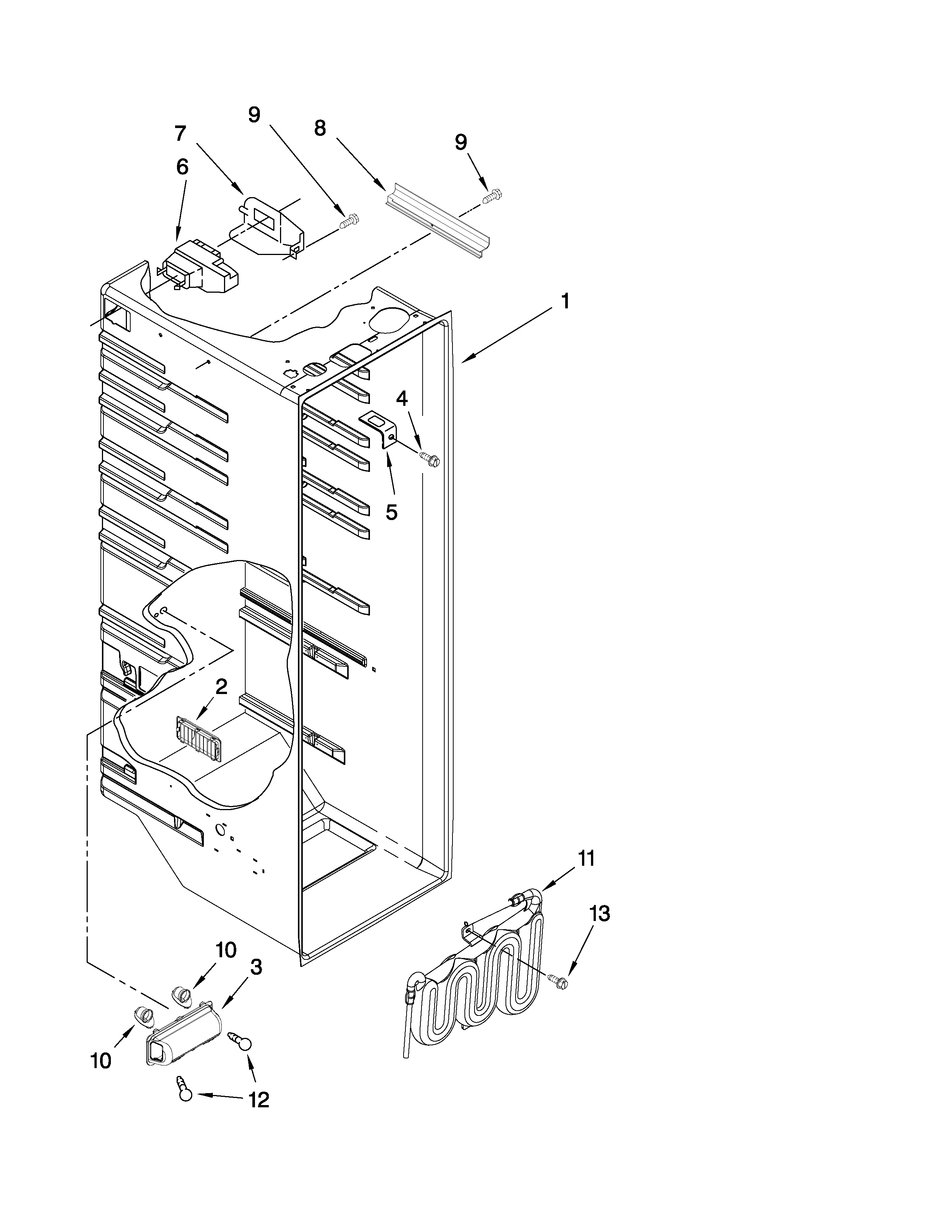 REFRIGERATOR LINER PARTS