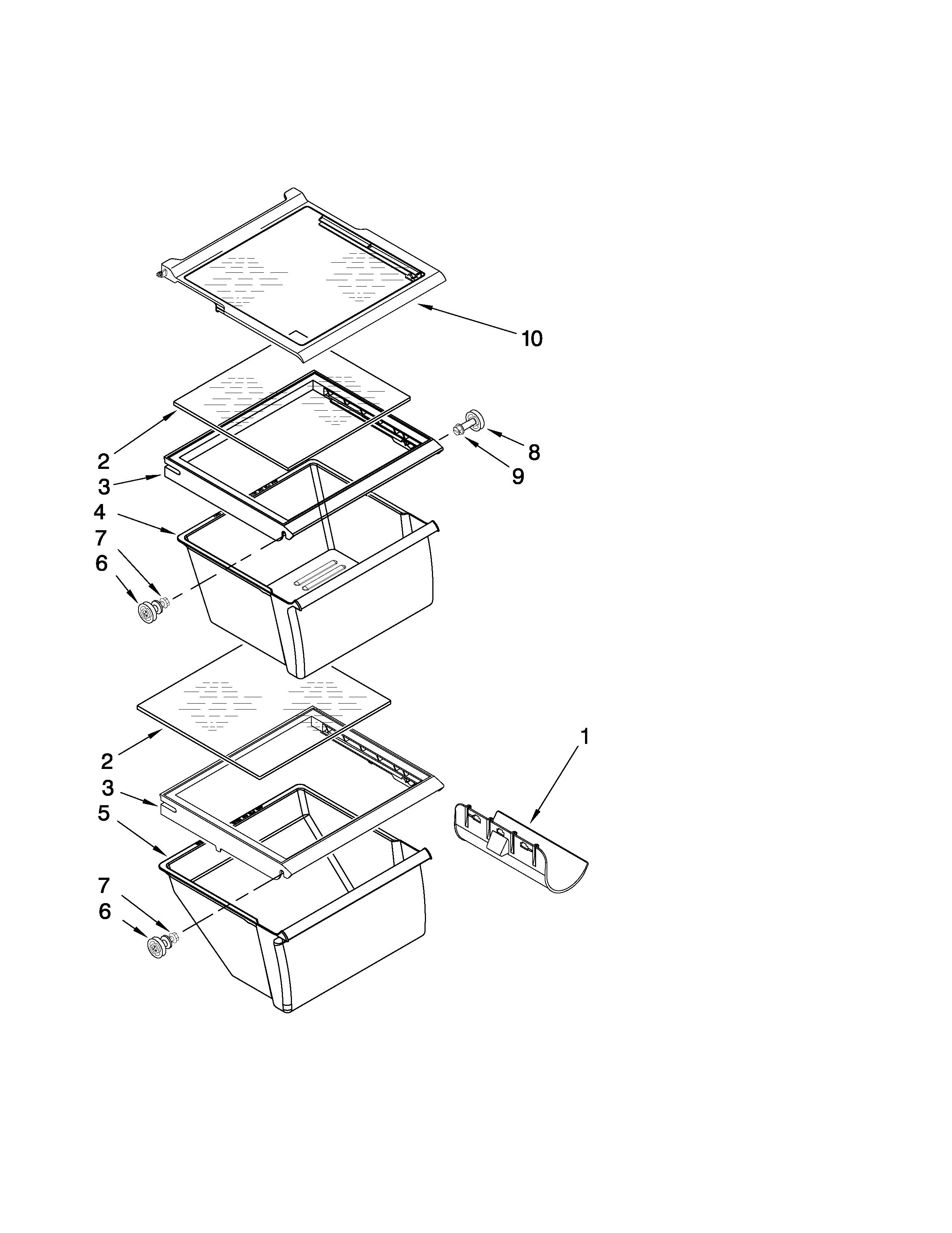 REFRIGERATOR SHELF PARTS