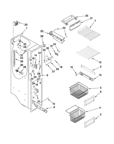 Freezer liner parts