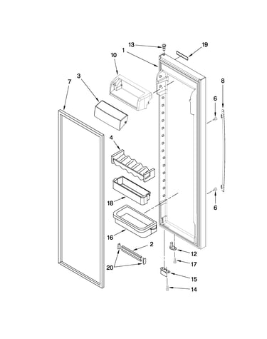Refrigerator door parts