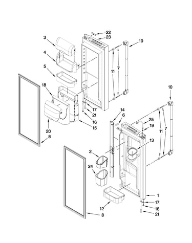 Refrigerator door parts