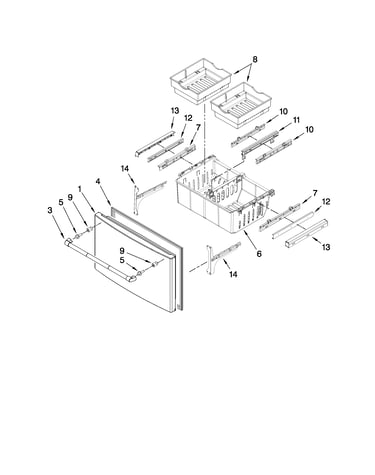 Freezer door parts