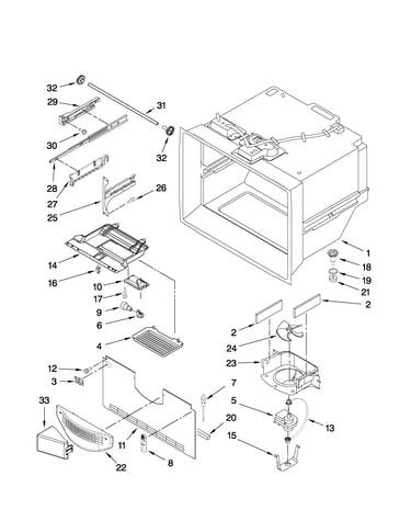 Freezer liner parts