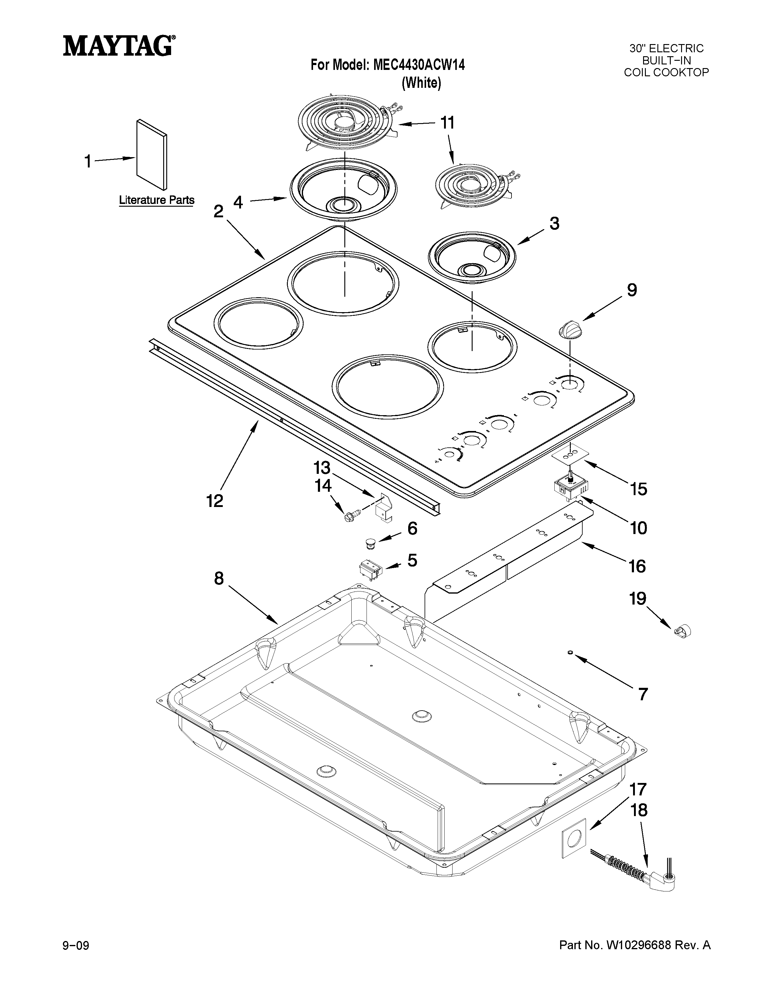 Cooktop parts